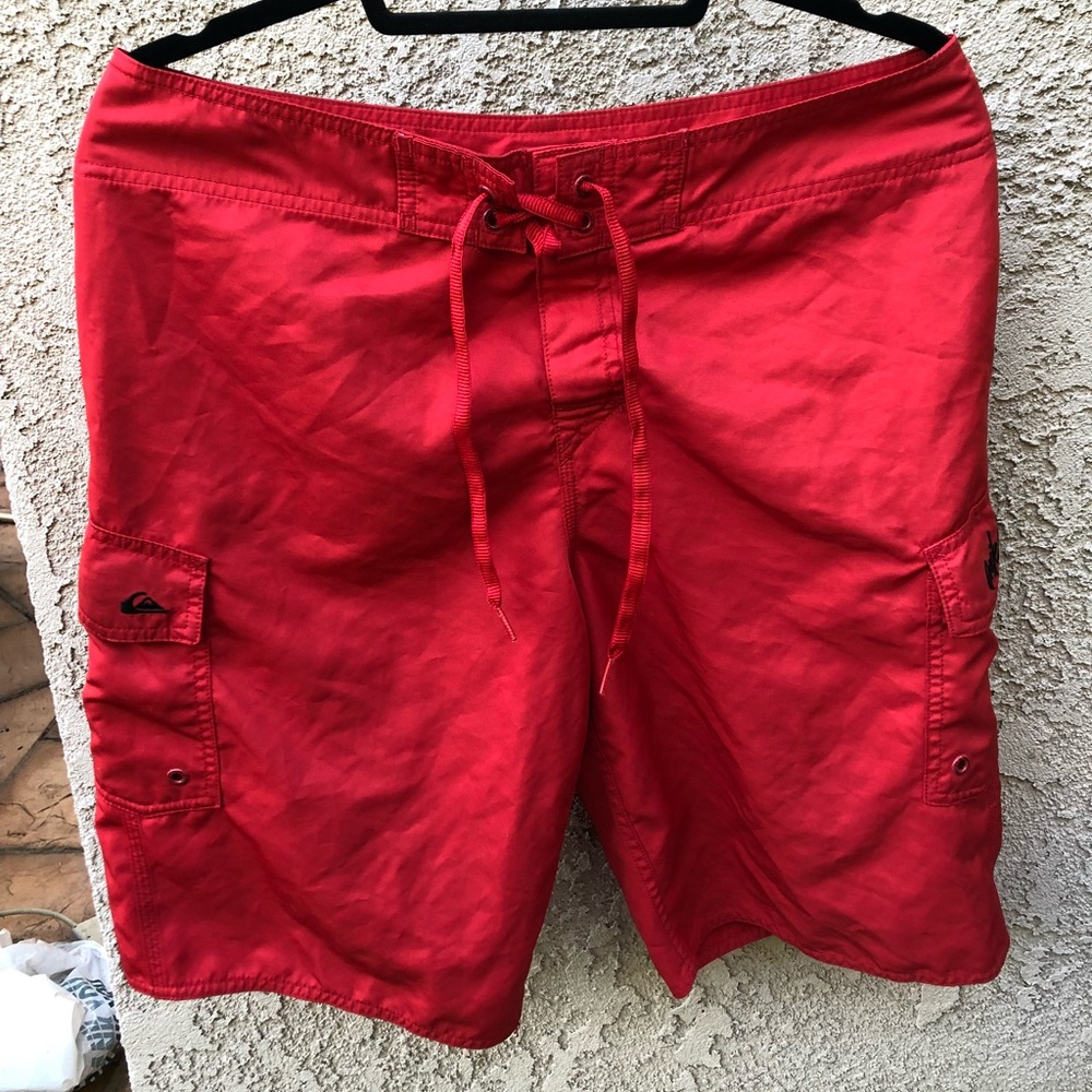 Red Quicksilver Boarshorts